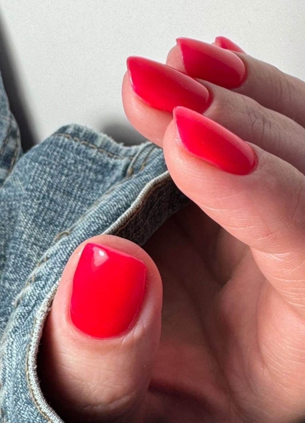 Classic red manicure