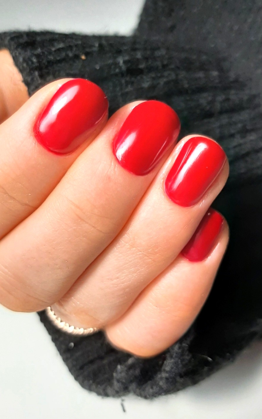 Classic red manicure